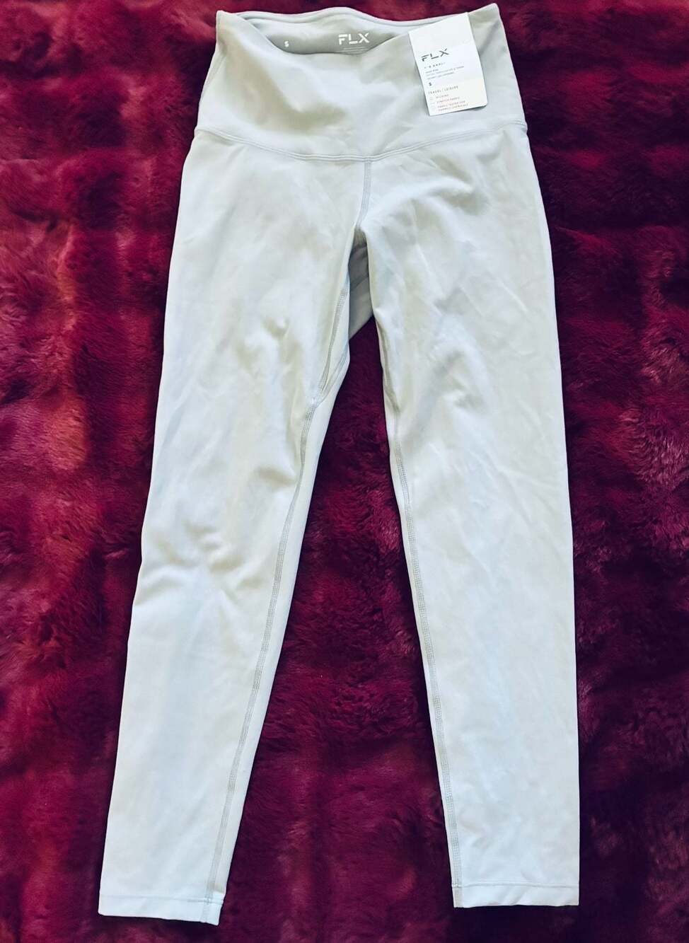 FLX Women's Affirmation High-Waisted 7/8 Ankle Leggings- Slate Sz S NWT A582